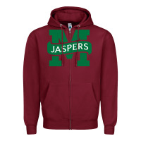 Burgundy manhattan jaspers Zipper Hoodie - artisFamous