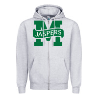 Heather Grey manhattan jaspers Zipper Hoodie - artisFamous