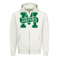 Oatmeal Heather manhattan jaspers Zipper Hoodie - artisFamous