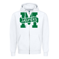 White manhattan jaspers Zipper Hoodie - artisFamous