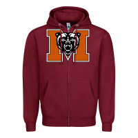 Burgundy mercer bears Zipper Hoodie - artisFamous