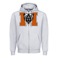 Heather Grey mercer bears Zipper Hoodie - artisFamous