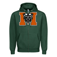 Sports Green mercer bears Zipper Hoodie - artisFamous