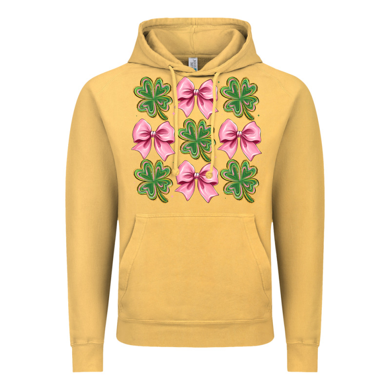 Clover Bow Vintage Hoodie by CowhideDigitalArt | Teevron