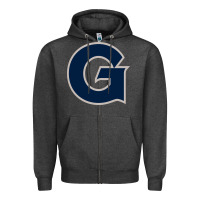 Charcoal Heather georgetown hoyas Zipper Hoodie - artisFamous