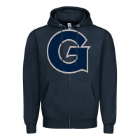 Navy georgetown hoyas Zipper Hoodie - artisFamous