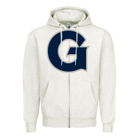 Oatmeal Heather georgetown hoyas Zipper Hoodie - artisFamous