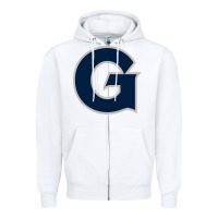 White georgetown hoyas Zipper Hoodie - artisFamous