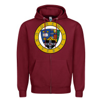 Burgundy drew university Zipper Hoodie - artisFamous