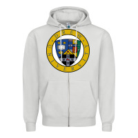 Dove Grey drew university Zipper Hoodie - artisFamous