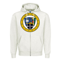 Oatmeal Heather drew university Zipper Hoodie - artisFamous