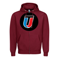 Burgundy Universal Technical Institute College Zipper Hoodie - artisFamous