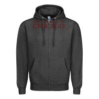 Charcoal Heather College of Chicago Zipper Hoodie - artisFamous