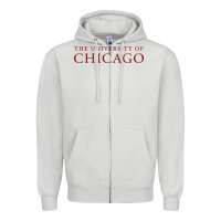 Dove Grey College of Chicago Zipper Hoodie - artisFamous