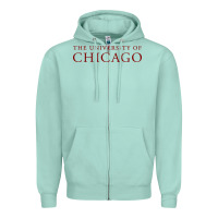 Seafoam College of Chicago Zipper Hoodie - artisFamous