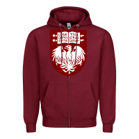 Burgundy College of Chicago Zipper Hoodie - artisFamous
