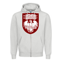 Dove Grey College of Chicago Zipper Hoodie - artisFamous