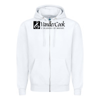 White Vandercook College of Music Zipper Hoodie - artisFamous