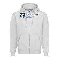 Dove Grey Wheaton College (Illinois) Zipper Hoodie - artisFamous