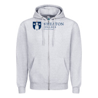 Heather Grey Wheaton College (Illinois) Zipper Hoodie - artisFamous