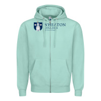 Seafoam Wheaton College (Illinois) Zipper Hoodie - artisFamous