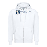 White Wheaton College (Illinois) Zipper Hoodie - artisFamous