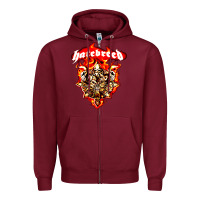 Burgundy hatebreed 3 Zipper Hoodie - artisFamous