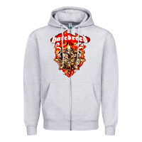 Heather Grey hatebreed 3 Zipper Hoodie - artisFamous