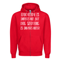 Red dog sledding is importanter Zipper Hoodie - artisFamous