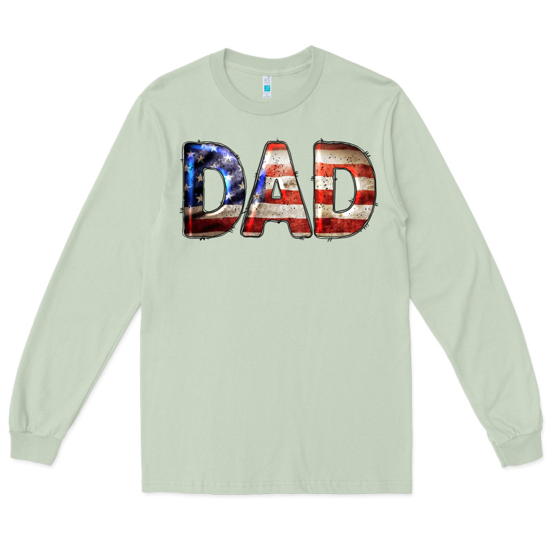 American Flag Dad 4th Of July Long Sleeve Tee by LillyAllenDesigns | Teevron