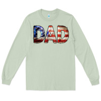 Matcha American Flag Dad 4th of July Long Sleeve Tee - LillyAllenDesigns