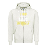 Oatmeal Heather i raised a badass drummer Zipper Hoodie - artisFamous
