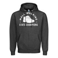 Charcoal Heather funny mall walking state champions Zipper Hoodie - artisFamous