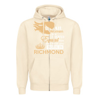 Sandshell women are born in richmond Zipper Hoodie - artisFamous