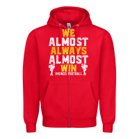 Red vikings we almost always almost win   funny sports Zipper Hoodie - artisFamous