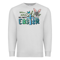 Dove Grey My First Easter Bunny Boy Premium Sweatshirt - RanaPortraitStore