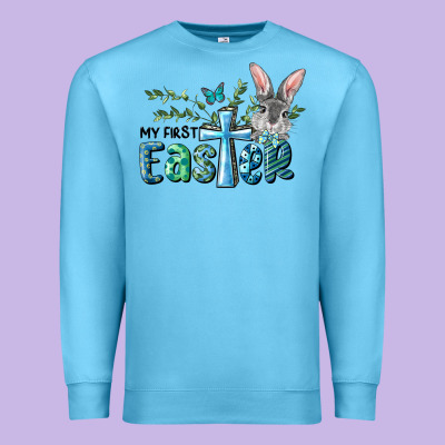 My First Easter Bunny Boy Premium Sweatshirt Designed By Ranaportraitstore
