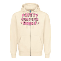 Sandshell Pretty Girls Like Anime Zipper Hoodie - artisFamous
