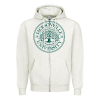 Oatmeal Heather jacksonville university Zipper Hoodie - artisFamous