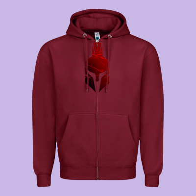 Spartan Zipper Hoodie Designed By Artisfamous