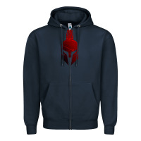 Navy Spartan Zipper Hoodie - artisFamous