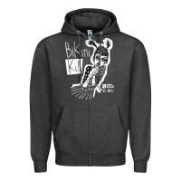 Charcoal Heather bikini kill Zipper Hoodie - artisFamous