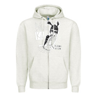 Oatmeal Heather bikini kill Zipper Hoodie - artisFamous