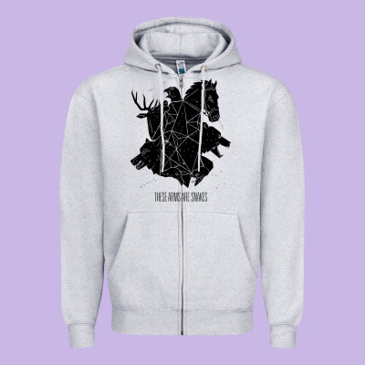 These Arms Are Snakes Zipper Hoodie Designed By Artisfamous