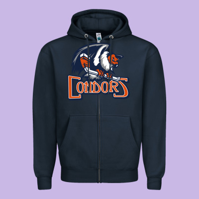 Condors, The Bakersfield Zipper Hoodie Designed By Artisfamous