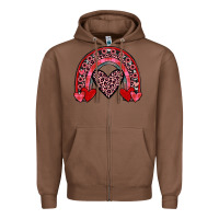 Chestnut valentines heart rainbow Zipper Hoodie - JahusDesignShop