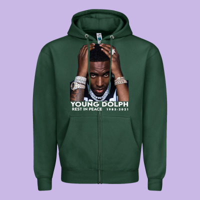 Rest In Peace Young Dolph Zipper Hoodie Designed By Artisfamous