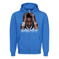 True Royal Rest in Peace Young Dolph Zipper Hoodie - artisFamous