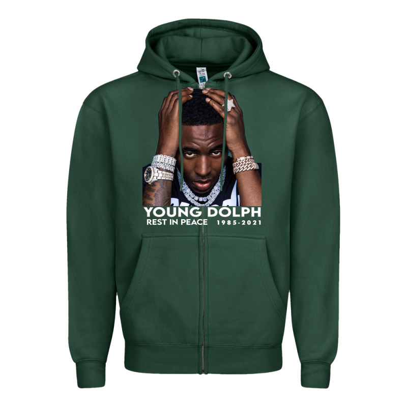 Rest In Peace Young Dolph Zipper Hoodie by artisFamous | Teevron