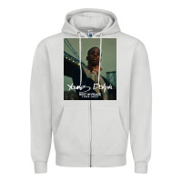 Dove Grey Rest in Peace Young Dolph Zipper Hoodie - artisFamous